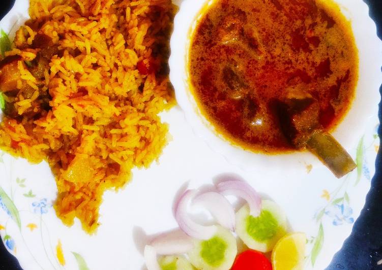 Mutton Curry and Mutton pulao