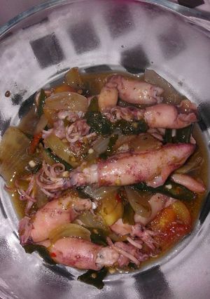 Foto resep Cumi asin pedas