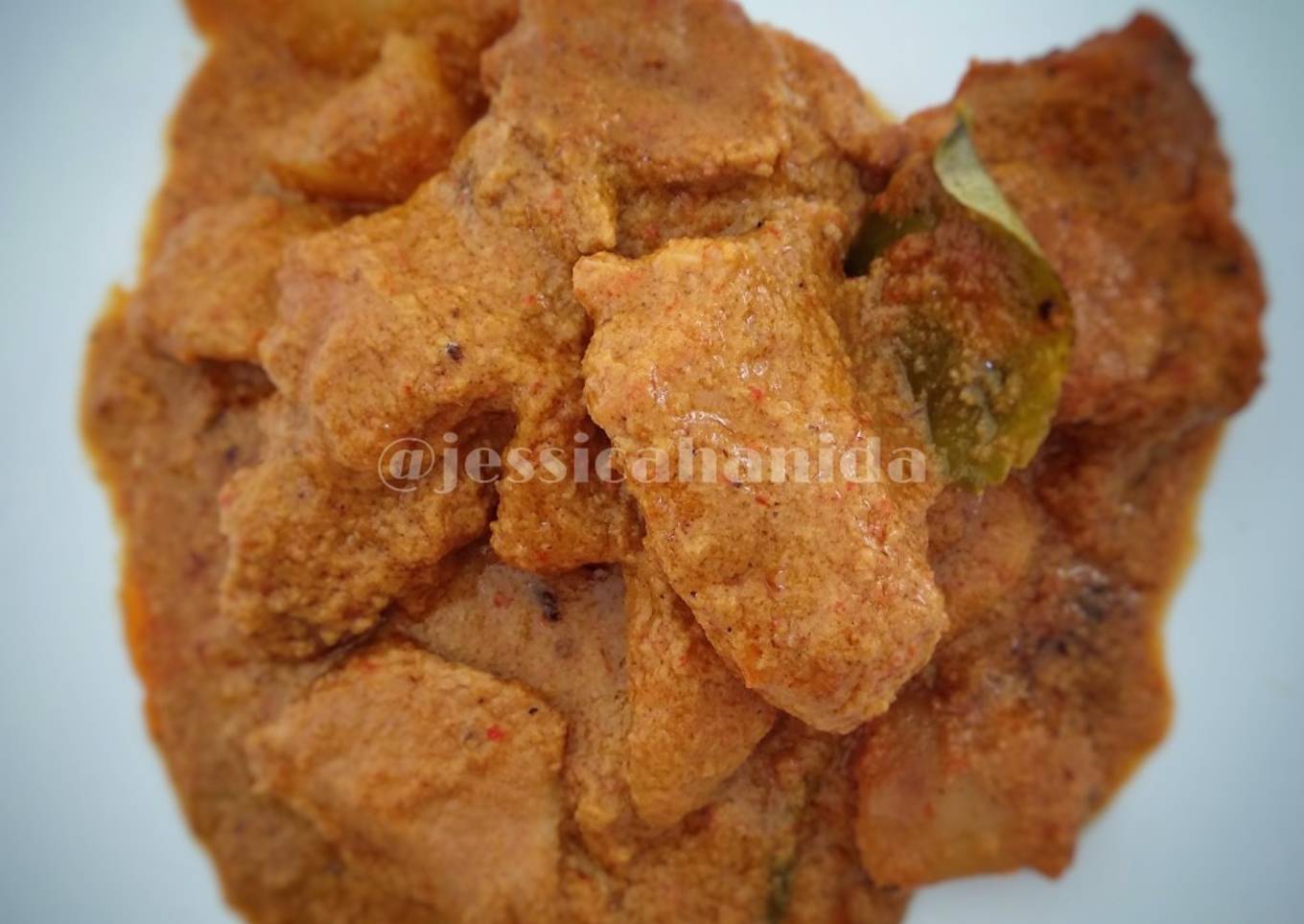 Rendang khas keluarga mimi ecih dari cirebon