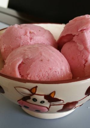 Une photo de Glace à la fraise