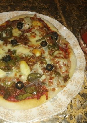 A picture of Mince Beef (Qeema) Pizza.