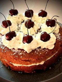 Una foto de Tarta de cerezas