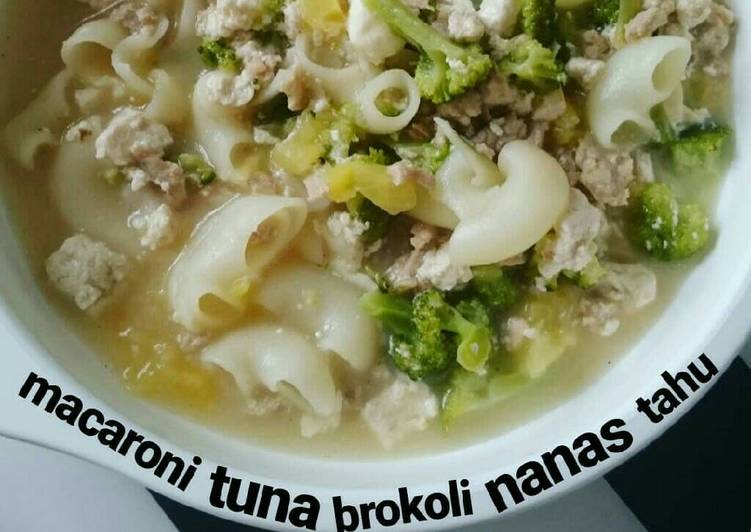 Resep Mpasi tuna : macaroni x tuna x nanas, Enak