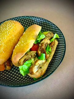 Une photo de Veggie Sandwich aux champignons