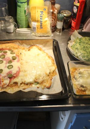 Una foto de Pizzas a la Relayer (yes, Yes, Yes y Yes)