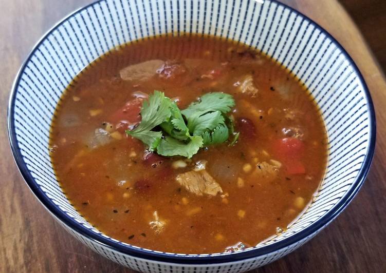 Spicy Front Street Heat pork tenderloin soup
