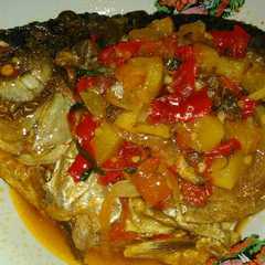 รูปของ Ikan bawal asam pedas manis