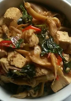 Foto resep Tumis Jamur Tahu ekstra Kemangi