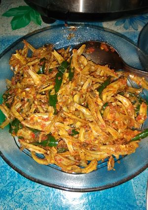 Foto resep Balado Teri belah cabe ijo