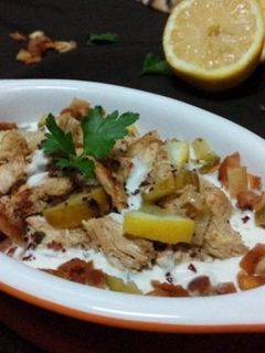 صورة لوصفة فتة الدجاج