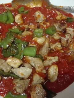 Una foto de Frita con magra y pimientos