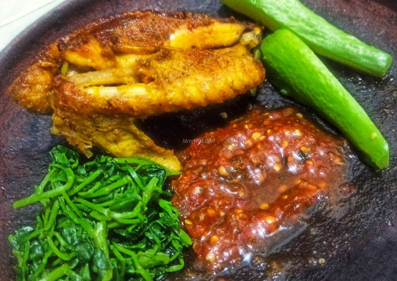 Ayam kampung goreng sederhana