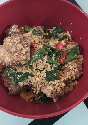 Foto resep Ayam goreng nestum/oat