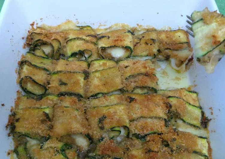Rotolini di zucchine al forno