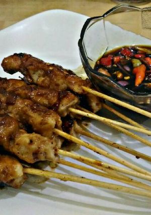 Foto resep Sate ayam bumbu kecap simple
