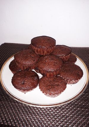 Áfonyás csokis muffin recept fotója