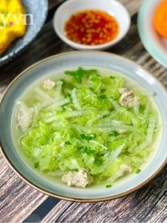 Hình của món Canh Cải Thảo Nấu Thịt Bằm.