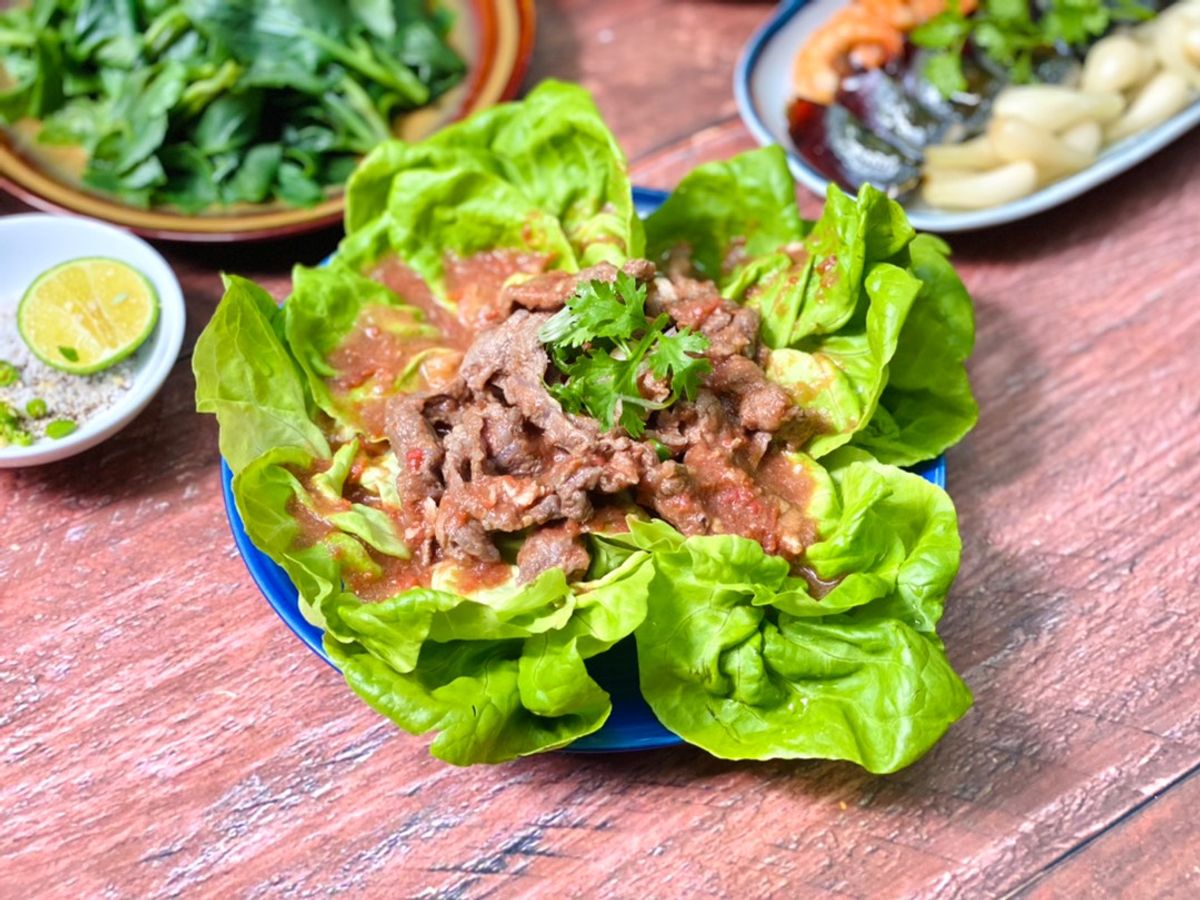 Xà Lách Sốt Thịt Bò