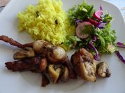 Uma foto de arroz com passas