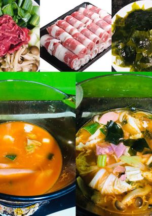 Hình của món Lẩu thập cẩm Hàn Quốc.