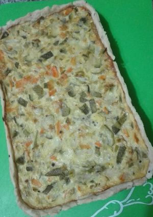 Una foto de Tarta de zapallitos y zanahoria