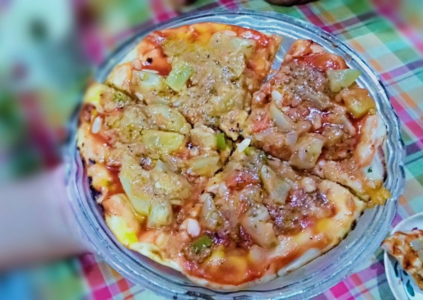 Homemade Healthy grilled Naan Pizza