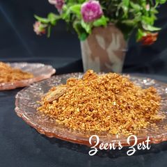 A picture of Sun Dried Anardana or Pomegranate Powder.