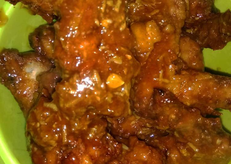 Resep Yangyeom chicken (ayam goreng bumbu ala korea) yang Enak Banget