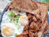 Roasted Rosemary Pork Loin with Toast and Sunny Side-Up