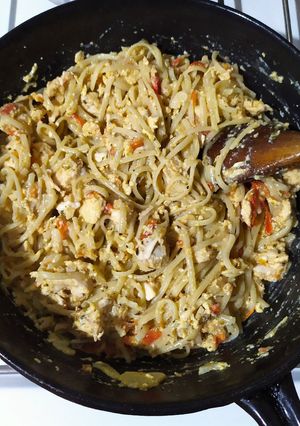 Una foto de Fideos revueltos