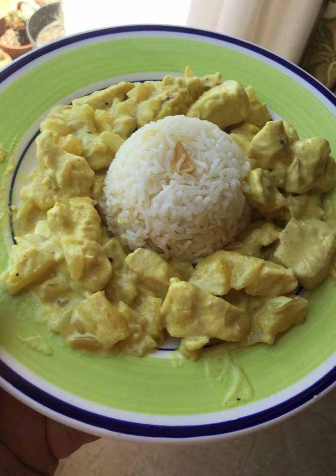 Una foto de Pechugas de pollo al curry