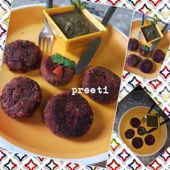 A picture of Beetroot cutlet.