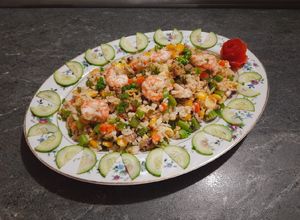 Hình của món Cơm chiên hải sản.