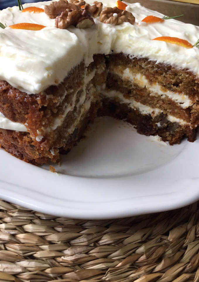 Una foto de Tarta de zanahoria y manzana