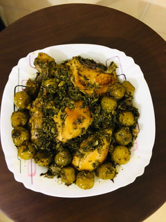 عکسی از دستور خورشت گوجه سبز