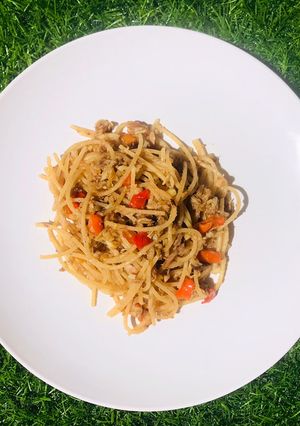 Foto resep Spaghetti oglio olio tuna