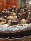 Cheesecake bicolore Kinder e nocciole