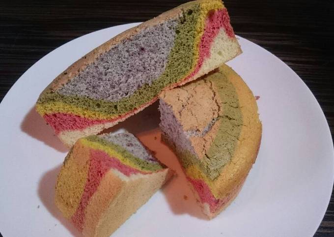 彩色戚風蛋糕（無色素） 食譜成品照片