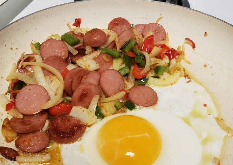 Recipe of Quick Sausage and Sunny Side Egg