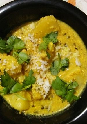 A picture of Kashmiri Dum Aloo.