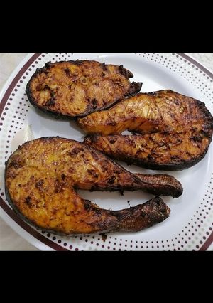 صورة لوصفة تتبيله سمك السلمون في قلايه الهوائيه وطعم لذيذ جداً 😋😋🐟🐟