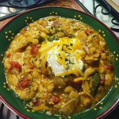 A picture of Crockpot Chicken Ranch Taco Chili.