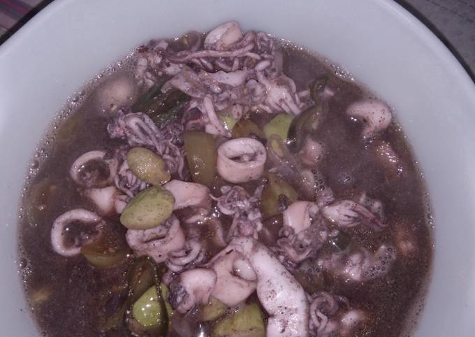 Cumi Hitam masak cabe ijo