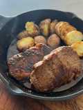 Lomo y papas doradas