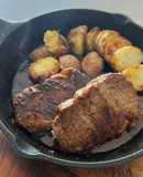 Lomo y papas doradas