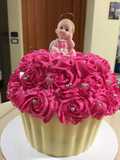 Cupcake gigante baby shower femenino