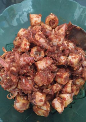 Foto resep Cumi asin balado