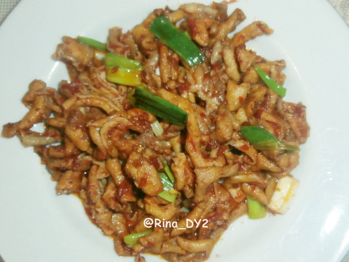 Resep Tumis Usus Ayam Pedas, Enak