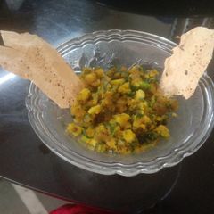 Redish and leaves sabji with besan A picture of Redish and leaves sabji with besan.