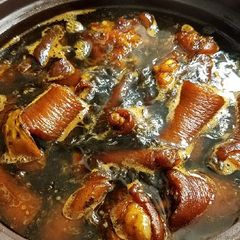 A picture of Ginger Vinegar pork trotters and eggs 醋姜猪蹄蛋#postpartum recipe#.